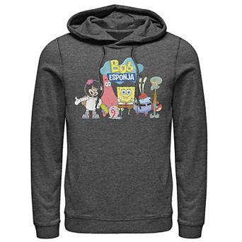 Men's Nickelodeon SpongeBob SquarePants Bob Esponja Happy Group Shot Graphic Hoodie