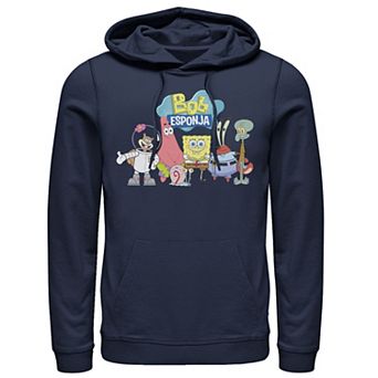 Men's Nickelodeon SpongeBob SquarePants Bob Esponja Happy Group Shot Graphic Hoodie