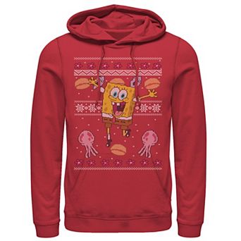 Men's Nickelodeon SpongeBob SquarePants Jellyfish Ugly Christmas Graphic Hoodie
