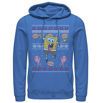 Men's Nickelodeon SpongeBob SquarePants Jellyfish Ugly Christmas Graphic Hoodie
