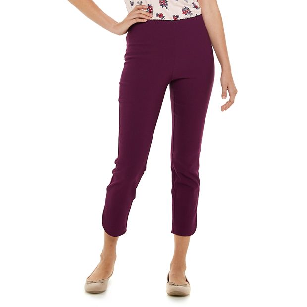 Women s ELLE Tulip Hem Scalloped Ankle Pants