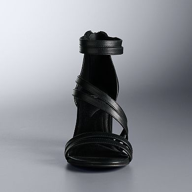 simply vera vera wang cotinga women's block heel sandals