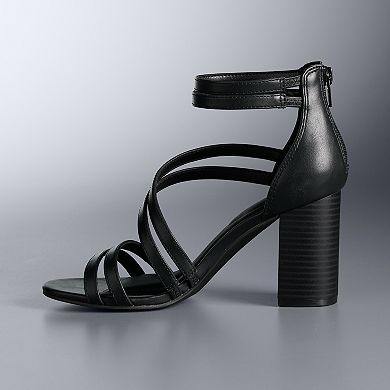  Simply Vera Vera Wang Women's Block Heel Sandals