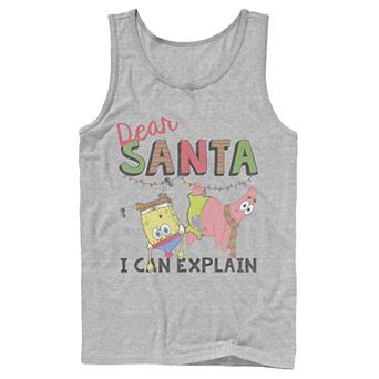 Men's Nickelodeon SpongeBob SquarePants Santa I Can Explain Graphic Tank Top