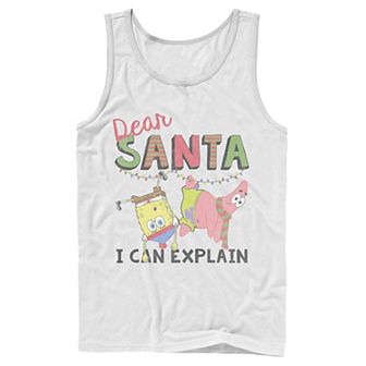 Men's Nickelodeon SpongeBob SquarePants Santa I Can Explain Graphic Tank Top
