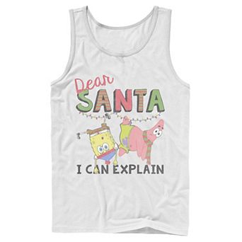 Men's Nickelodeon SpongeBob SquarePants Santa I Can Explain Graphic Tank Top