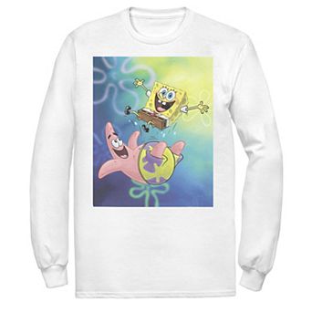 Men's Nickelodeon Spongebob Squarepants Patricks Star Best Buddies Long Sleeve Graphic Tee