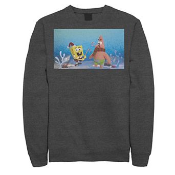 Men's Nickelodeon Spongebob Squarepants Patrick Star Christmas Buddies Graphic Fleece Pullover