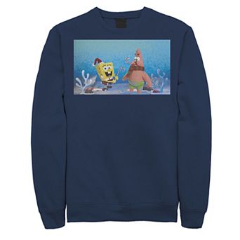 Men's Nickelodeon Spongebob Squarepants Patrick Star Christmas Buddies Graphic Fleece Pullover