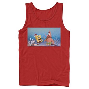 Men's Nickelodeon Spongebob Squarepants Patrick Star Christmas Buddies Graphic Tank Top