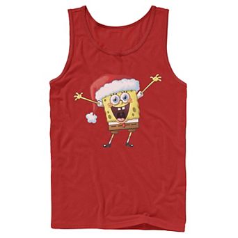 Men's Spongebob Squarepants One Happy Sponge Holiday Tank Top