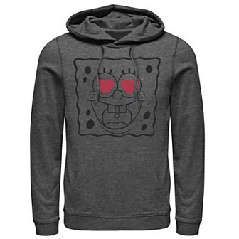 Men's Nickelodeon SpongeBob SquarePants Heart Eyes Line Art Hoodie