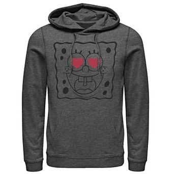 Men's Nickelodeon SpongeBob SquarePants Heart Eyes Line Art Hoodie