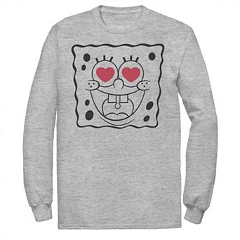 Men's Nickelodeon SpongeBob SquarePants Heart Eyes Long Sleeve Tee