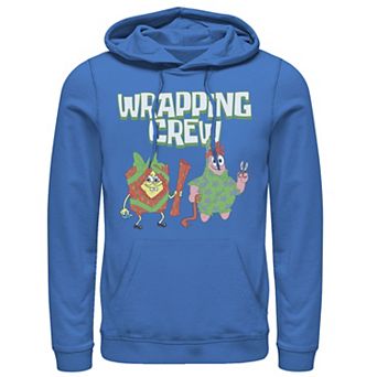 Men's Nickelodeon Spongebob Squarepants Patrick Wrapping Crew Christmas Graphic Hoodie