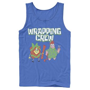 Men's Nickelodeon Spongebob Squarepants Patrick Wrapping Crew Christmas Graphic Tank Top