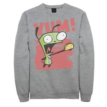 Men's Nickelodeon Invader Zim Gir Screaming Yum! Taco Portrait Fleece