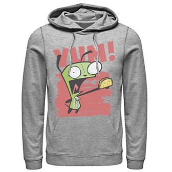 Men's Nickelodeon Invader Zim Gir Screaming Yum! Taco Portrait Graphic Hoodie