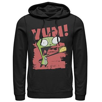 Men's Nickelodeon Invader Zim Gir Screaming Yum! Taco Portrait Graphic Hoodie