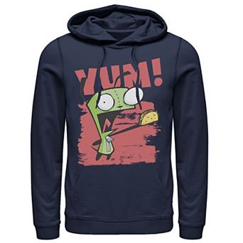 Men's Nickelodeon Invader Zim Gir Screaming Yum! Taco Portrait Graphic Hoodie
