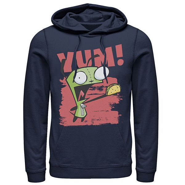 Mens Nickelodeon Invader Zim Gir Screaming Yum Taco Portrait Graphic Hoodie 9522