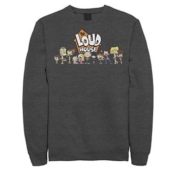 Men's Nickelodeon The Loud House Cast In A Row Logo Fleece