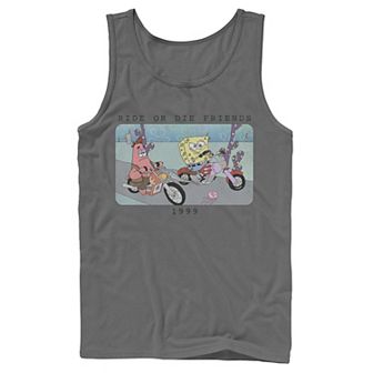 Men's Nickelodeon SpongeBob SquarePants Ride Or Die Friends 1999 Portrait Graphic Tank Top