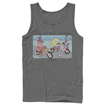 Men's Nickelodeon SpongeBob SquarePants Ride Or Die Friends 1999 Portrait Graphic Tank Top