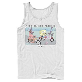 Men's Nickelodeon SpongeBob SquarePants Ride Or Die Friends 1999 Portrait Graphic Tank Top