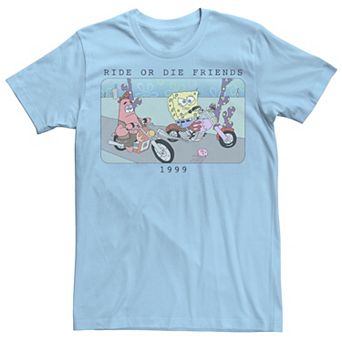 Men's Nickelodeon SpongeBob SquarePants Ride Or Die Friends 1999 Portrait Graphic Tee