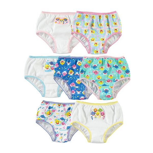 Baby Shark girls Potty Pant Multipacks Training Underwear, Shark Pink 7pk,  2T US
