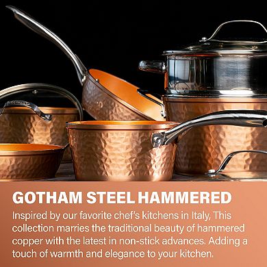 Gotham Steel Hammered Copper 10-pc. Cookware Set As Seen on TV