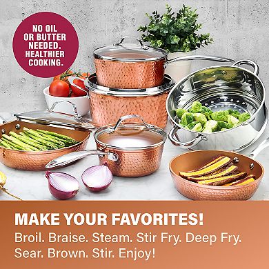 Gotham Steel Hammered Copper 10-pc. Cookware Set As Seen on TV