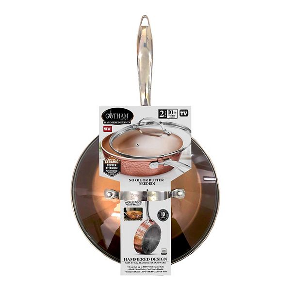 Gotham Steel Titanium & Ceramic 12.5 Copper Nonstick Fry Pan, As Seen on  TV! Red 