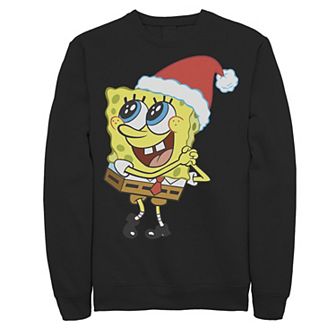 Men's Nickelodeon SpongeBob SquarePants Santa Hat Sweatshirt