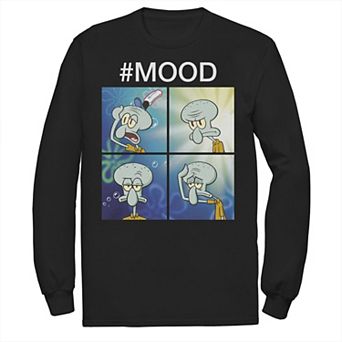 Men's Nickelodeon SpongeBob SquarePants Squidward Mood Long Sleeve Tee