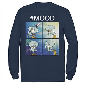 Men's Nickelodeon SpongeBob SquarePants Squidward Mood Long Sleeve Tee