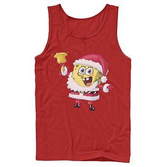 Men's Nickelodeon SpongeBob SquarePants Santa Claus Tank Top