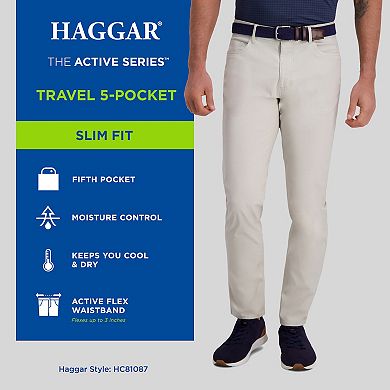 Men's Haggar® Active Series Travel Slim-Fit 5-Pocket Ripstop Pants