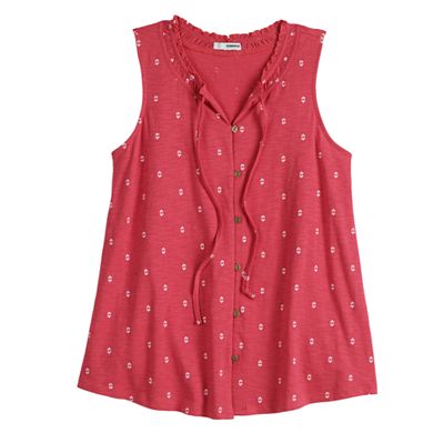 Women's Sonoma Goods For Life® Button Front Tank