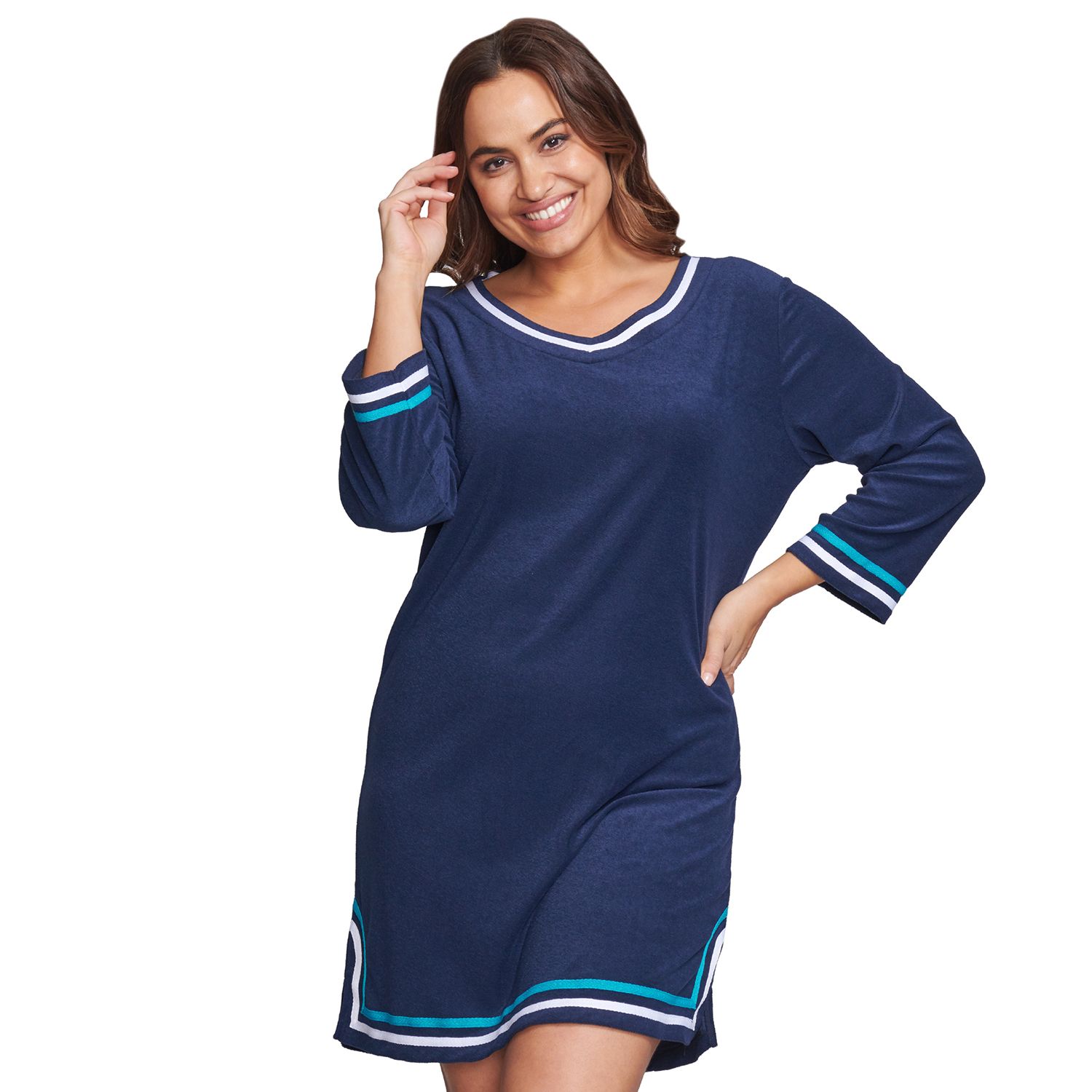 women's plus size swimwear cover up dress