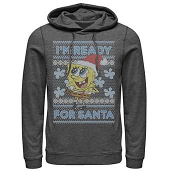 Men's Nickelodeon SpongeBob SquarePants I'm Ready For Santa Ugly Christmas Graphic Hoodie