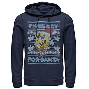 Men's Nickelodeon SpongeBob SquarePants I'm Ready For Santa Ugly Christmas Graphic Hoodie