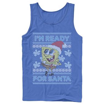 Men's Nickelodeon SpongeBob SquarePants I'm Ready For Santa Ugly Christmas Graphic Tank Top