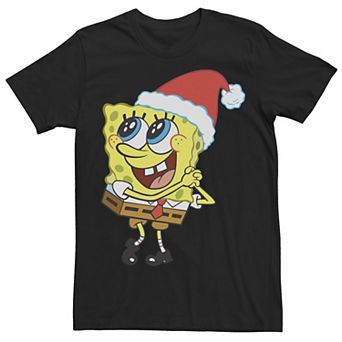 Men's Spongebob Squarepants Santa Hat Dreaming Of Christmas Tee