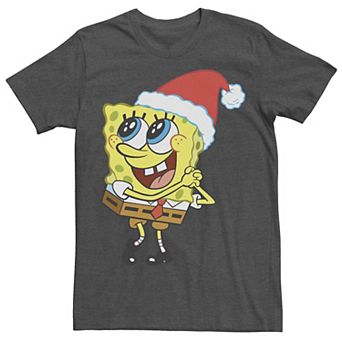 Men's Spongebob Squarepants Santa Hat Dreaming Of Christmas Tee