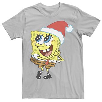 Men's Spongebob Squarepants Santa Hat Dreaming Of Christmas Tee