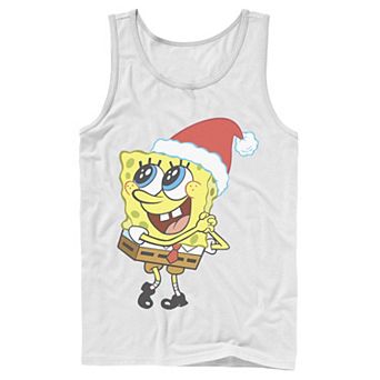 Men's Nickelodeon SpongeBob SquarePants Santa Hat Dreaming Of Christmas Tank Top
