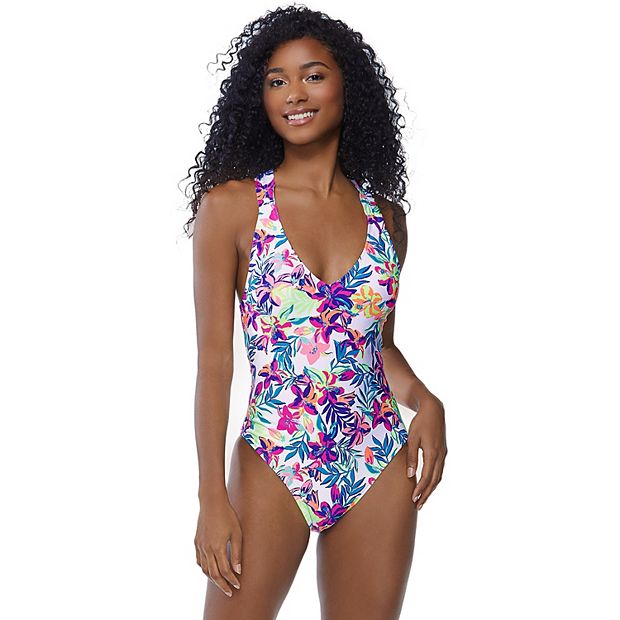 Ruffle strap sales swimsuit