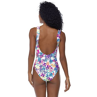 Floral Ruffle Strap One-Piece Swimsuit